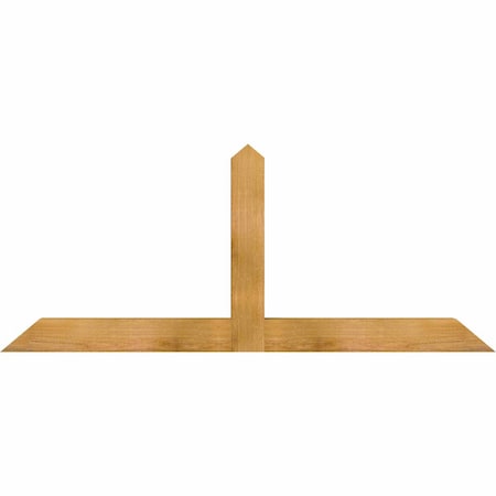 Ekena Millwork Portland Rough Sawn Timber Gable Bracket, Western Red Cedar, 60"W x 25"H x 4"D x 4"F, 10/12 Pitch GBW060X25X0404POR00RWR